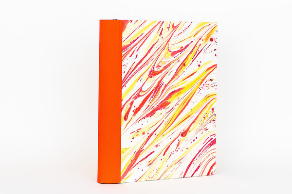 Notizbuch mit austauschbarem Inhalt inkl. 3 Inlays Orange, Orange/ Gelb