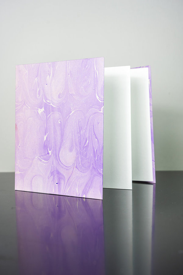 Zick-Zack Aufsteller 10 x 15  Violett / Weiß
