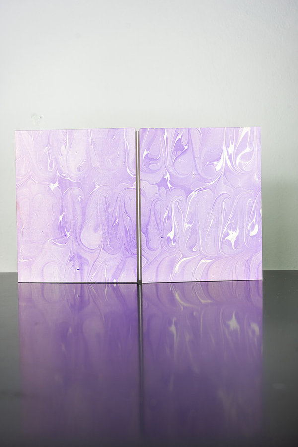 Zick-Zack Aufsteller 10 x 15  Violett / Weiß